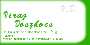 virag doszkocs business card